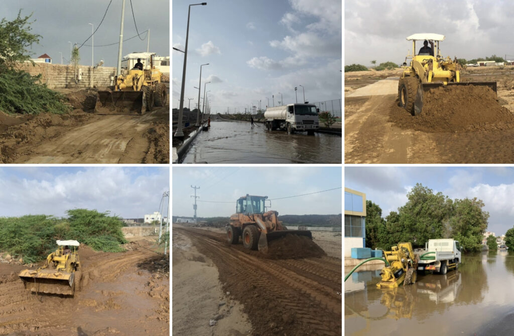بلدية محافظة البرك تواصل أعمالها الميدانية لمواجهة موجة الأمطار