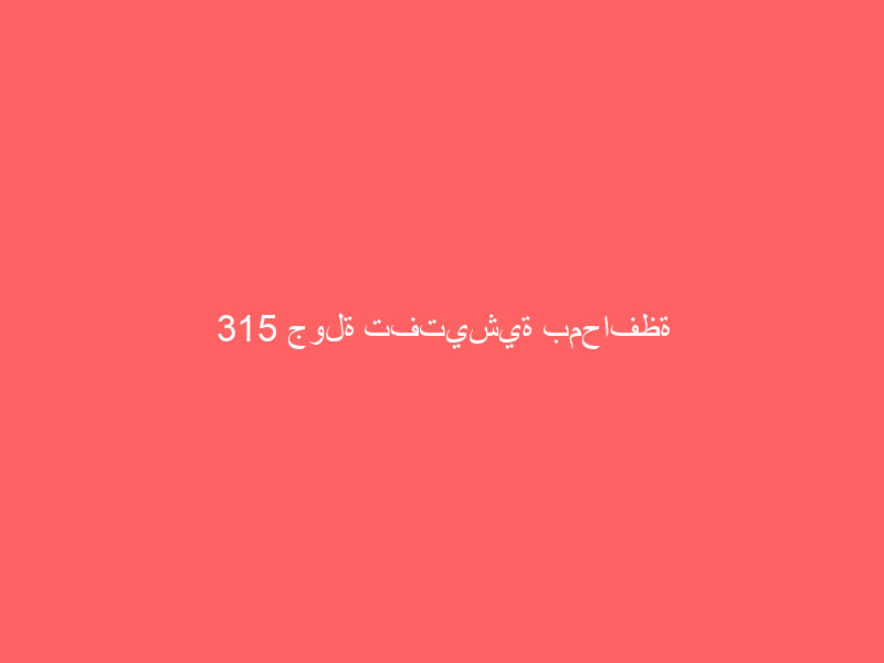 315 جولة تفتيشية بمحافظة صبيا