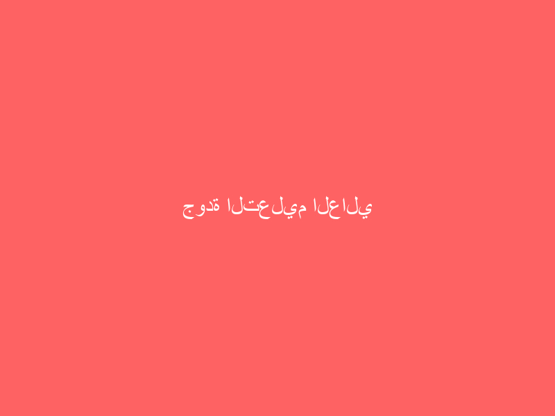 جودة التعليم العالي