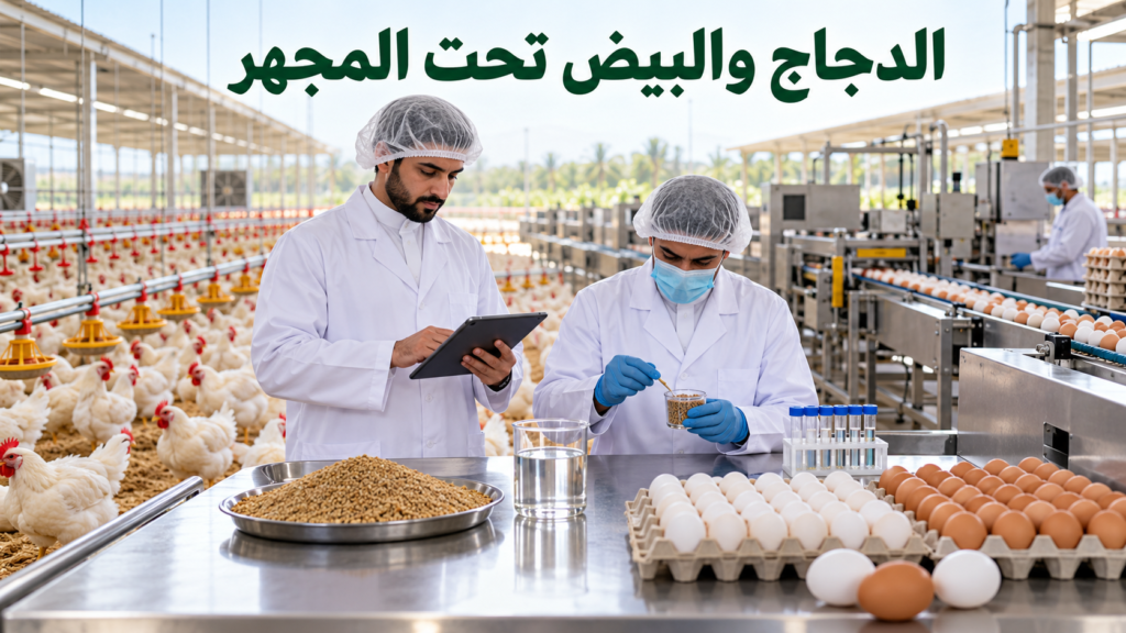 الدجاج والبيض تحت المجهر
