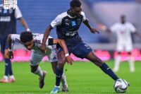 جانب من مواجهة الفيصلي وأبها التي فاز فيها الفيصلي على أبها بهدف دون مقابل