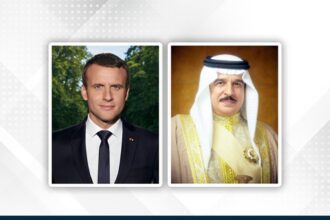 ملك البحرين الملك حمد بن عيسى آل خليفة والرئيس الفرنسي إيمانويل ماكرون