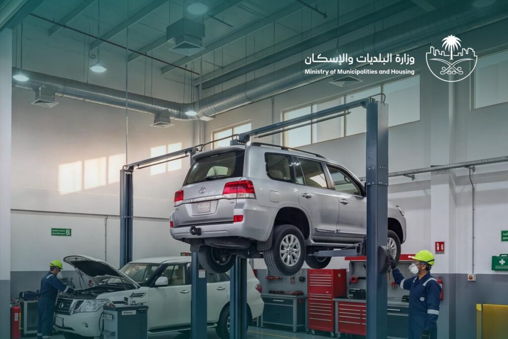 تصميم لوزارة البلديات والإسكان عن اشتراطات ورش إصلاح وسائل النقل