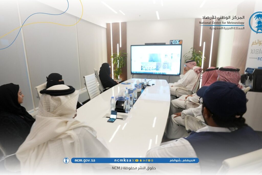 جانب من تدشين المركز الوطني للأرصاد مبادرة ودق للتوعية عن بعد