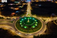 صورة جوية لمدينة الباحة ليلًا - الباحة في اليوم العالمي للمدن